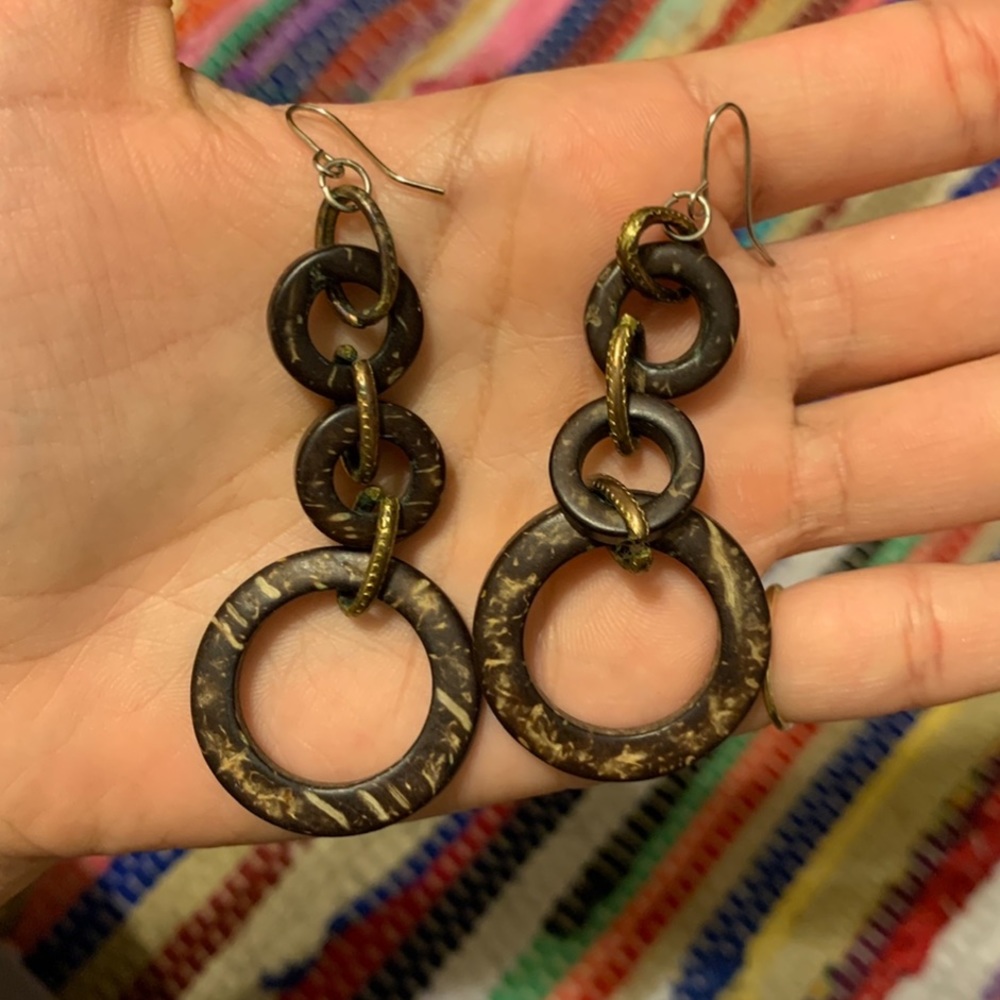 Brown Dangle Earrings